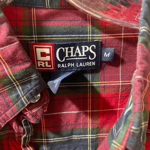 Vintage Chaps by Ralph Lauren plaid Men’s Sz M Button up Shirt - Picture 2 of 6